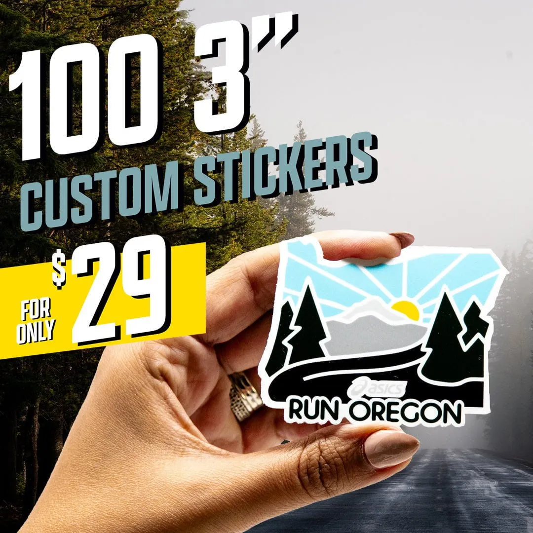 100 3" Custom Vinyl Stickers