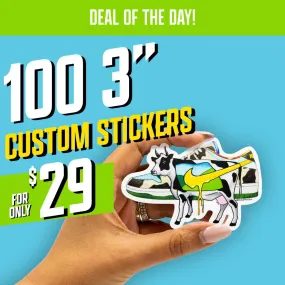 100 3" Custom Vinyl Stickers