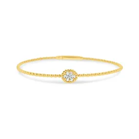 14K YELLOW GOLD DIAMOND FLEX BRACELET