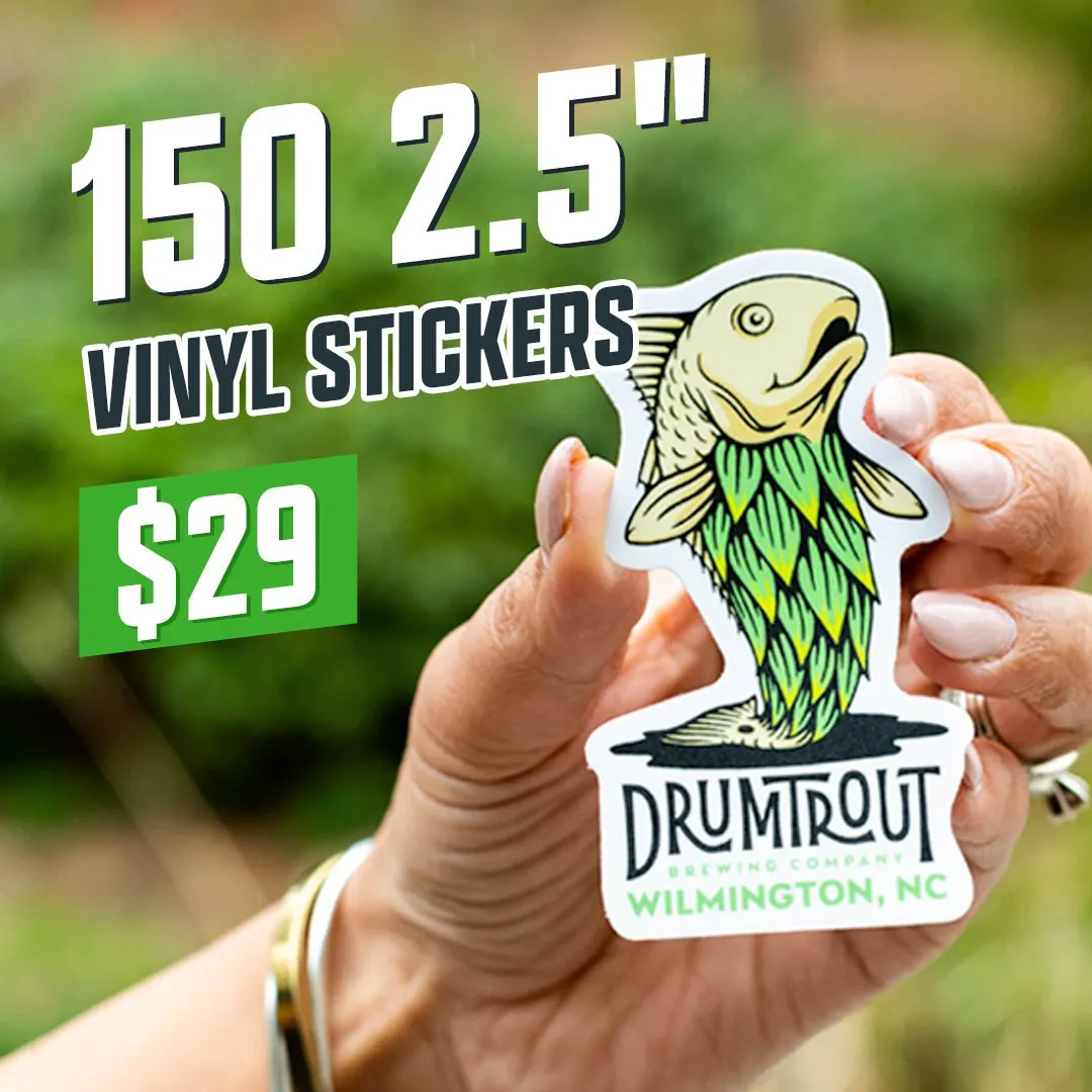 150 2.5" Custom Vinyl Stickers