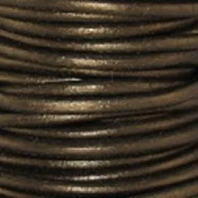 1.5mm Metallic Gauriya Round Leather Cord (2 Meters)