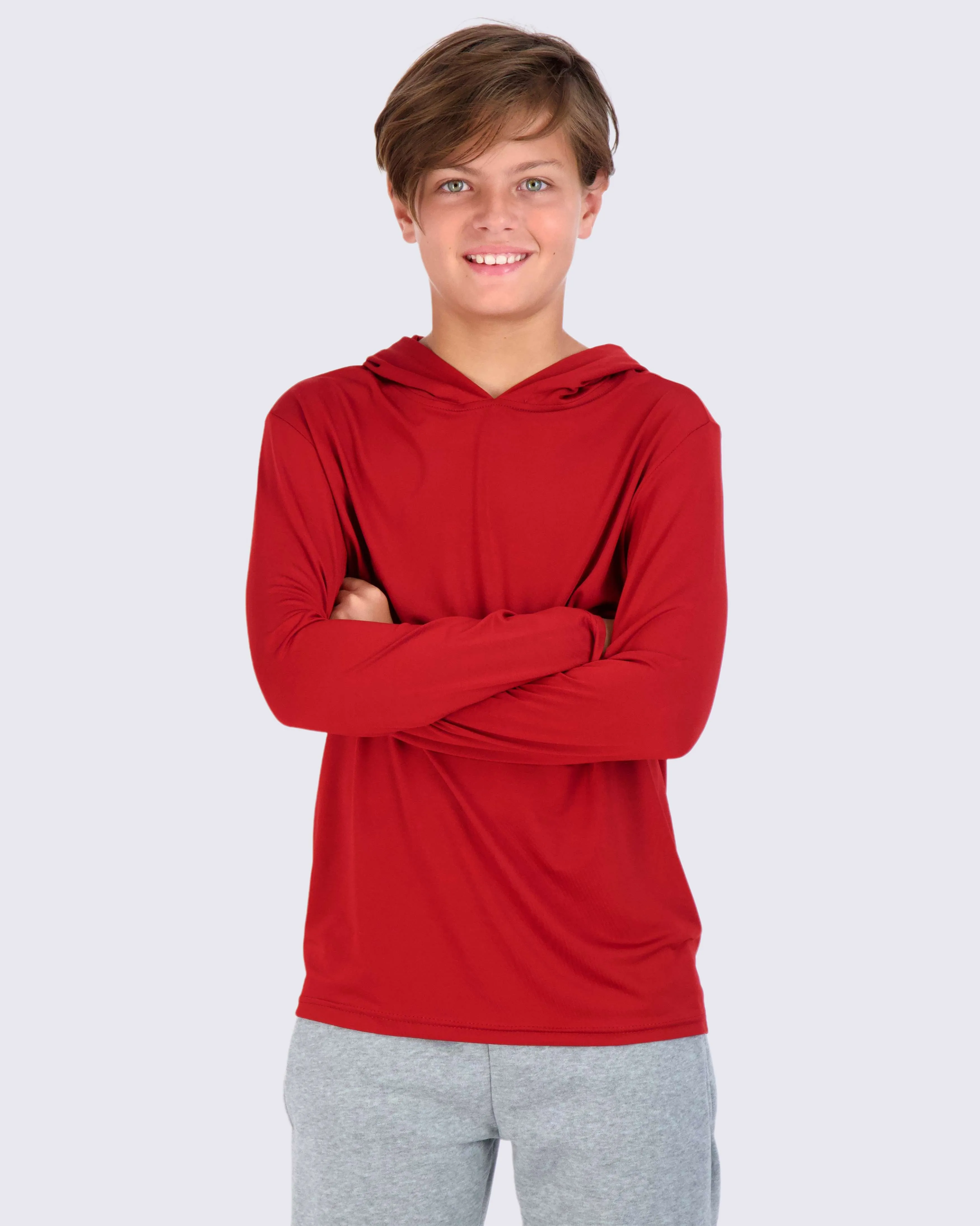 3 Pack: Boys Dry Fit Long Sleeve Active Pullover Hoodie Sweatshirt