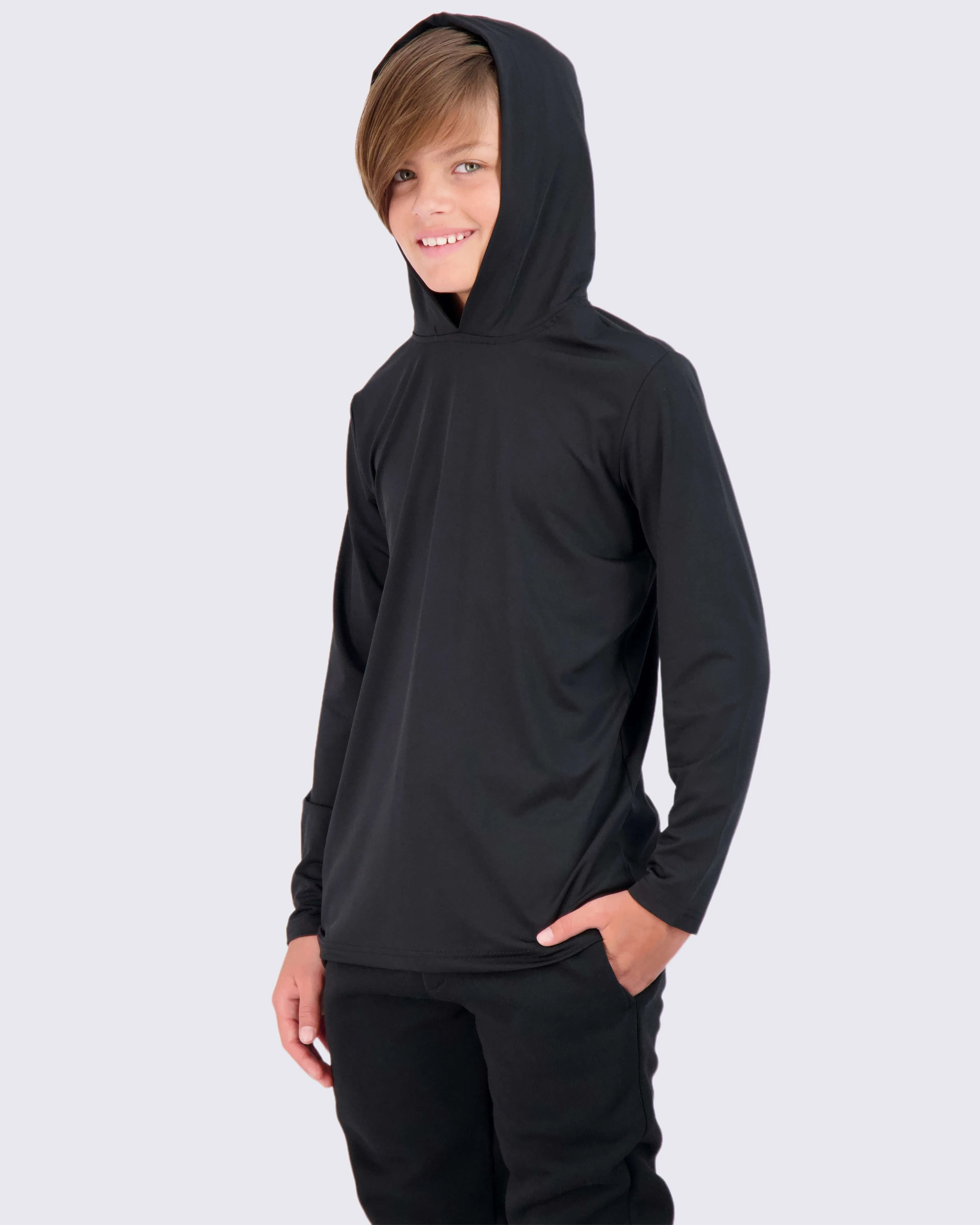 3 Pack: Boys Dry Fit Long Sleeve Active Pullover Hoodie Sweatshirt