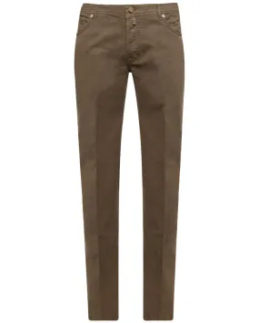 5 Pocket Slim Fit Denim in Light Brown