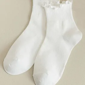 Accity Ruffle Mini Crew Socks