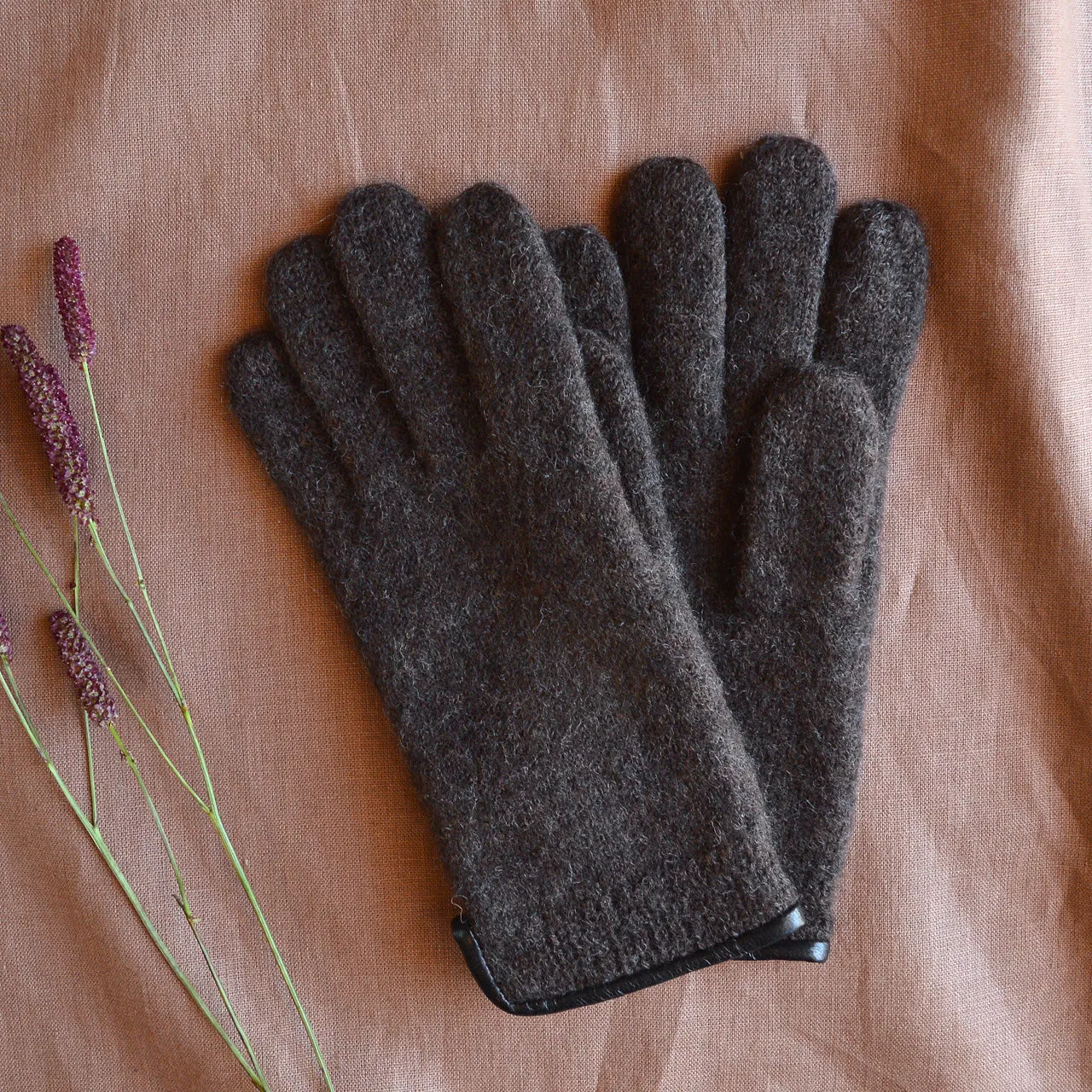 Adults Brushed Wool Gloves in 100% Organic Merino