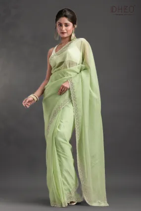 Amaryllis - Designer Chiffon Silk Saree