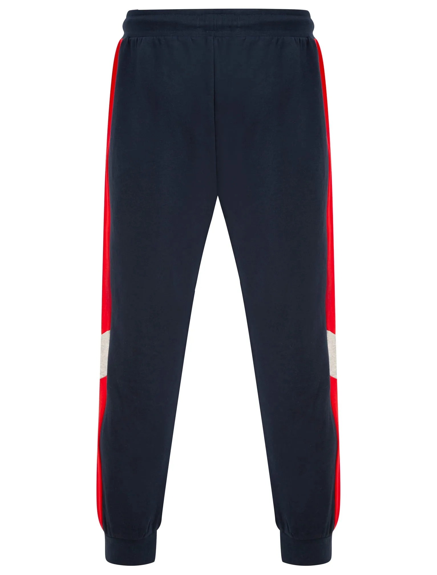 Amir Colour Block Brushback Fleece Cuffed Joggers in Sky Captain Navy - Le Shark