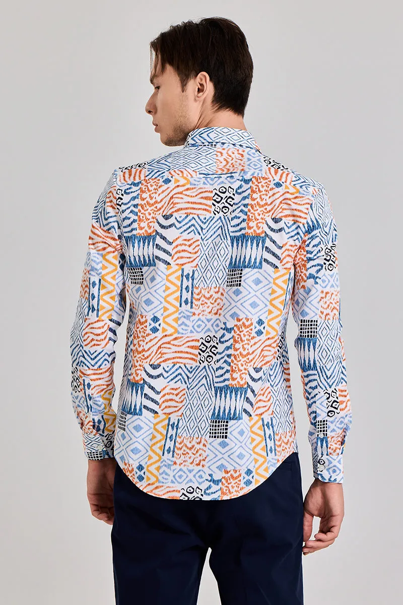 Animal Mosaic Blue Shirt