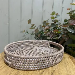 Artisan Weave Round Tray with Handles 25cm