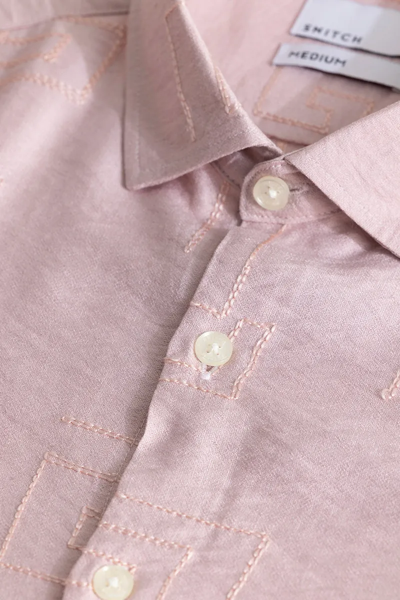 Artisanal Stitch Peach Shirt