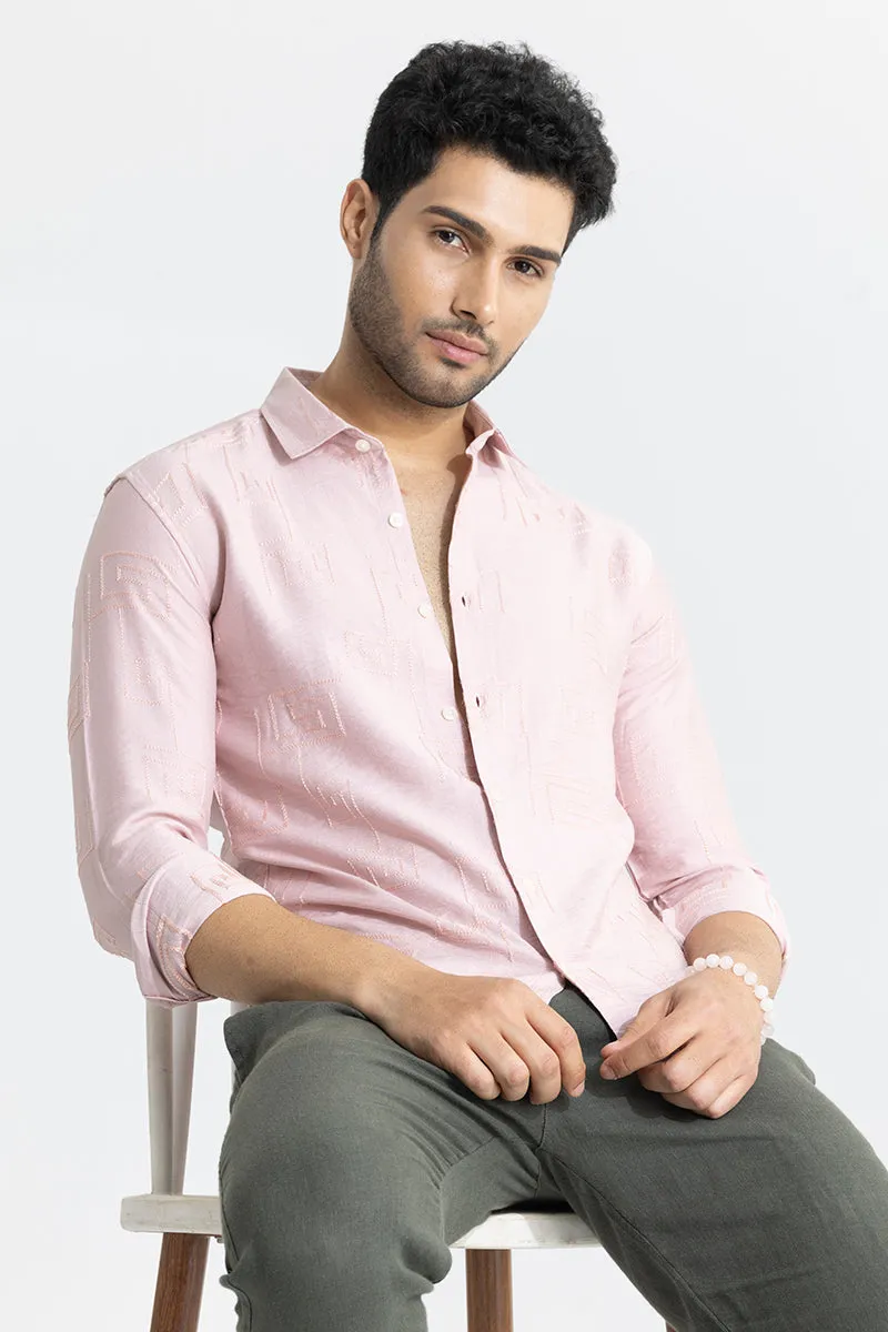 Artisanal Stitch Peach Shirt