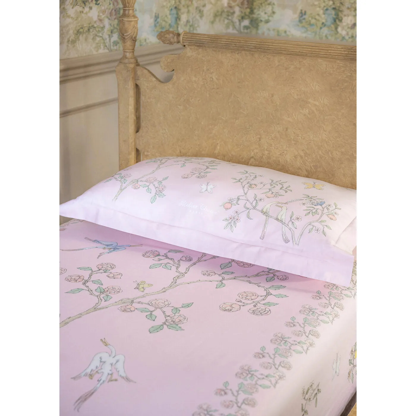 Atelier Choux Single Bed Fitted Sheet in Bloom Pink