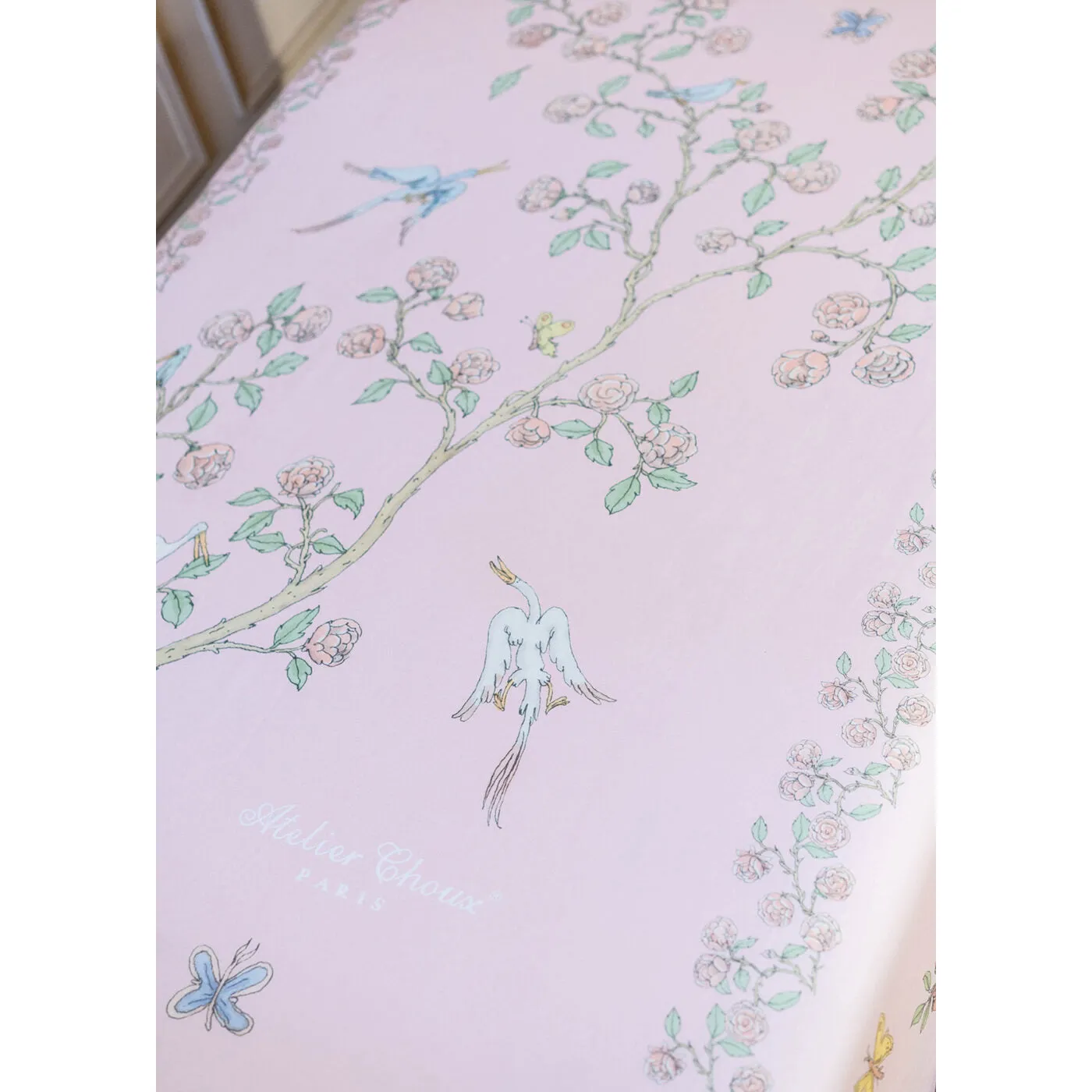 Atelier Choux Single Bed Fitted Sheet in Bloom Pink