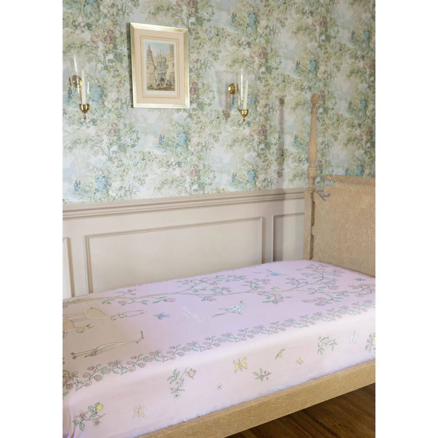 Atelier Choux Single Bed Fitted Sheet in Bloom Pink