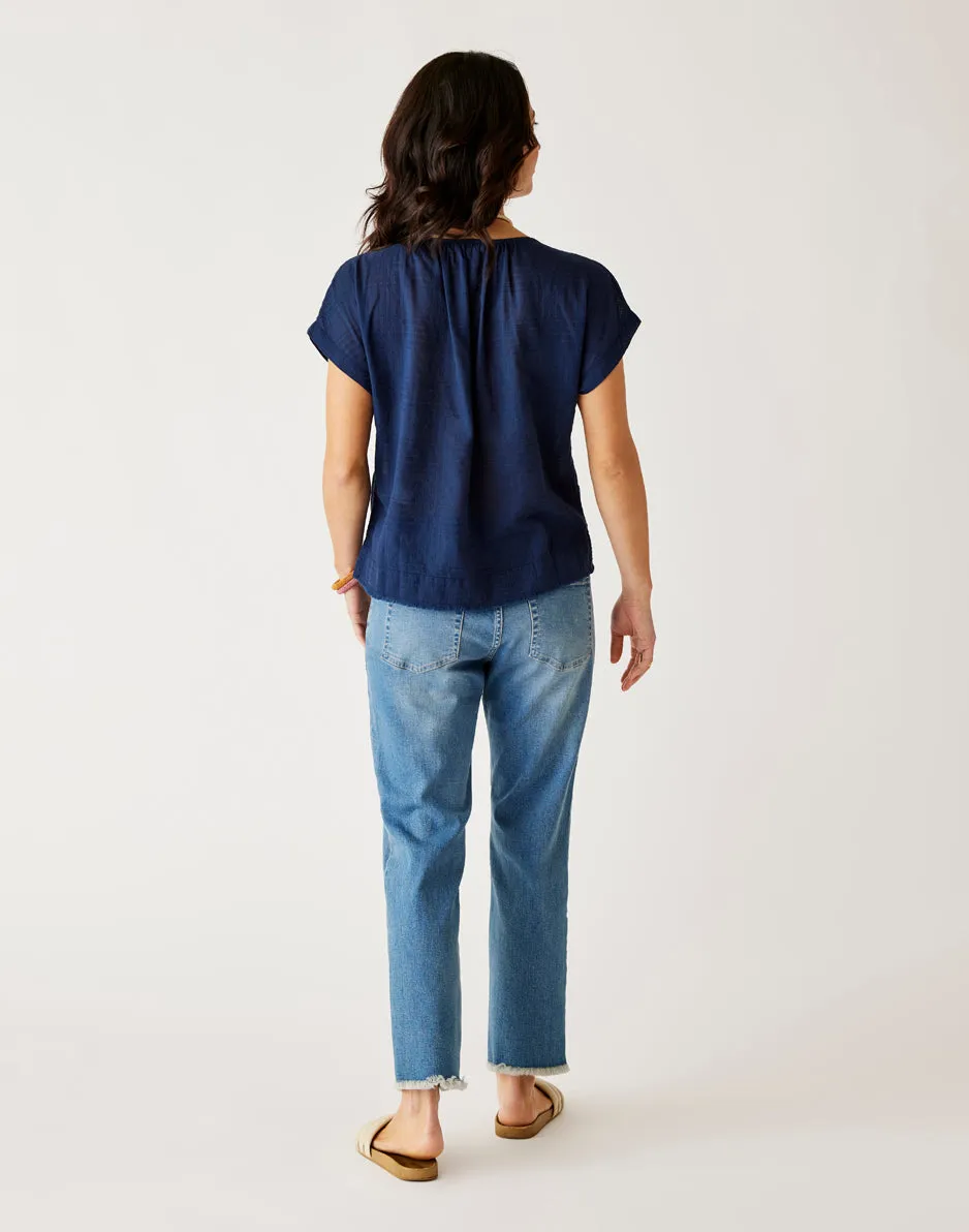 Austin Crop Jean: Blue Tide