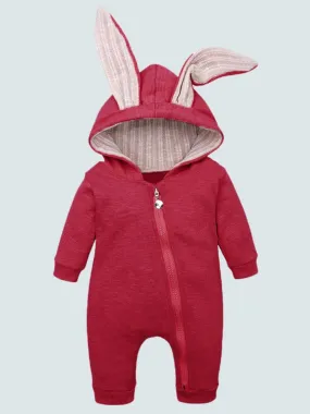 Baby Bouncing Bunny Ear Hooded Onesie