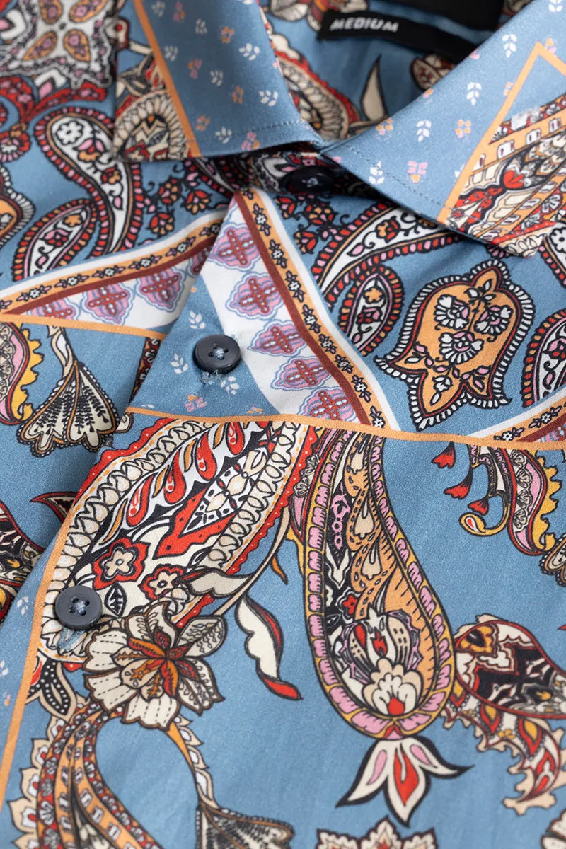 Bandana Paisley Blue Shirt