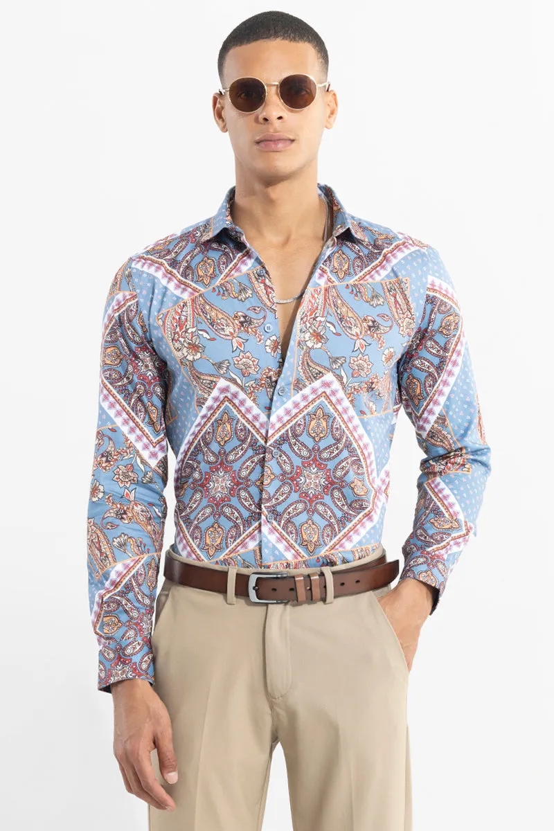 Bandana Paisley Blue Shirt