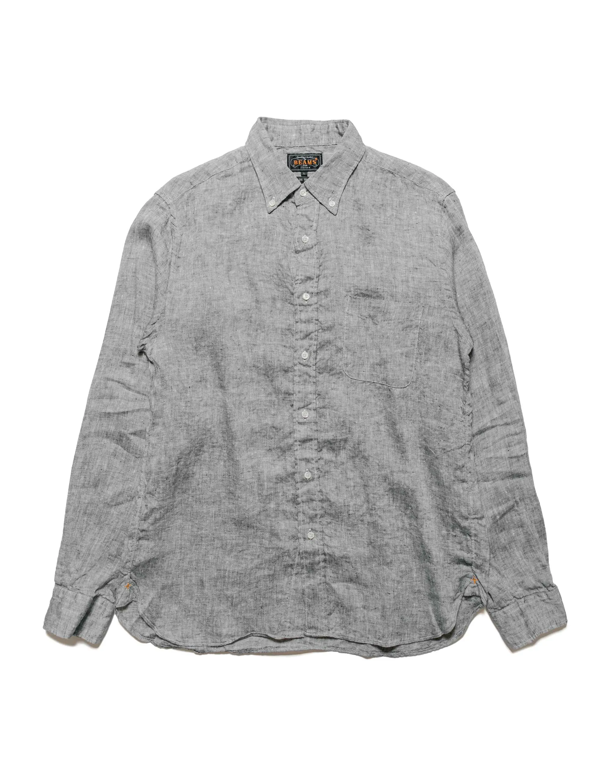 Beams Plus B.D. Linen Oxford Black