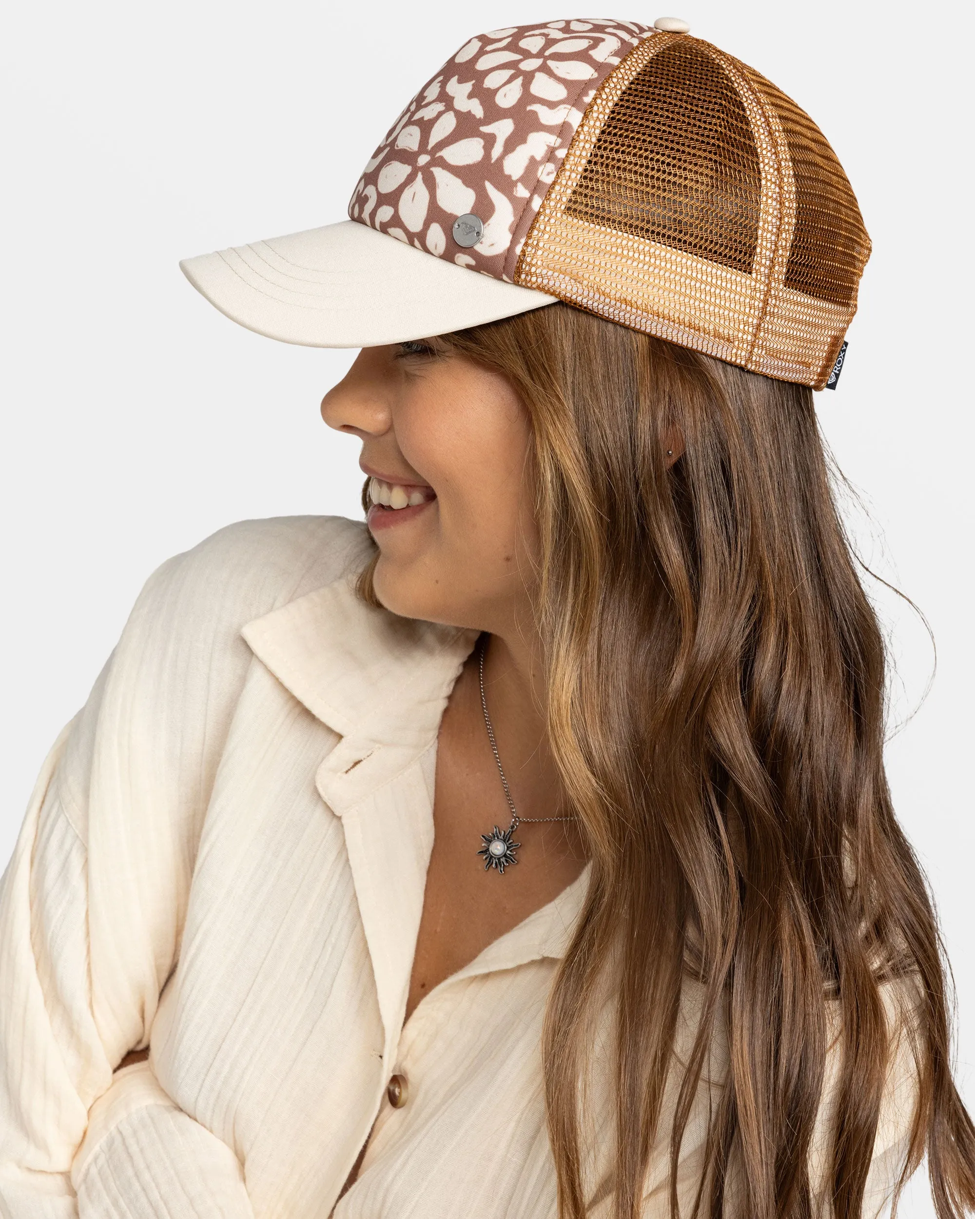 Beautiful Morning Trucker Hat - Russet Free Fallin Floral