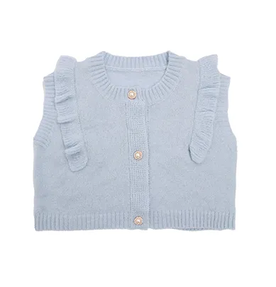 Blue Knit Vest Sweater PL52918