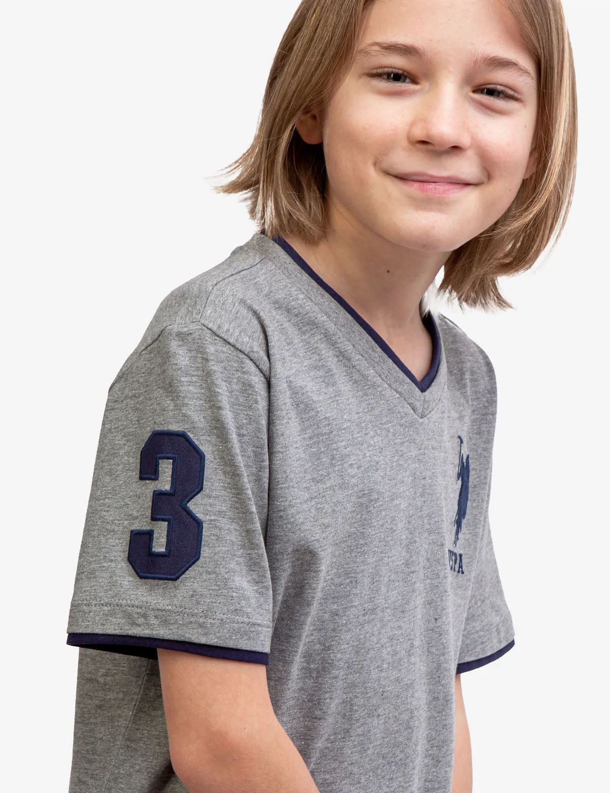 BOYS BASIC V-NECK T-SHIRT