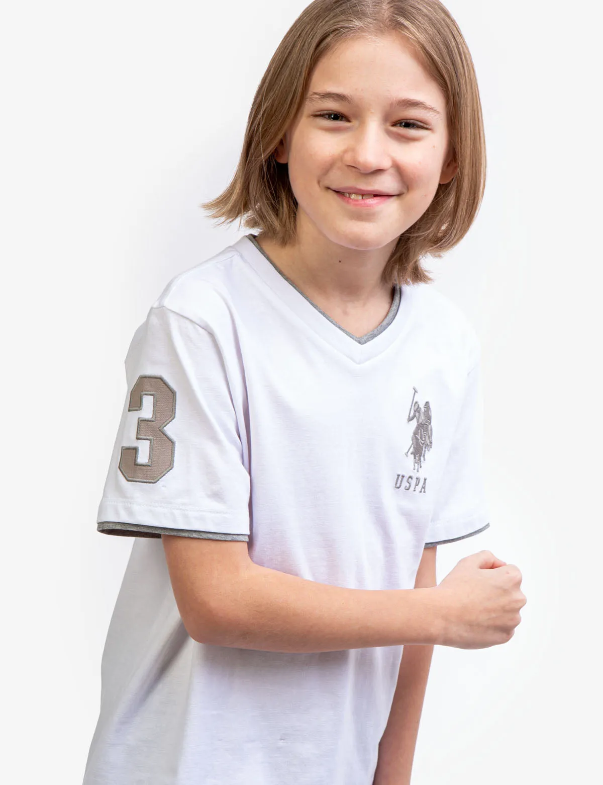 BOYS BASIC V-NECK T-SHIRT