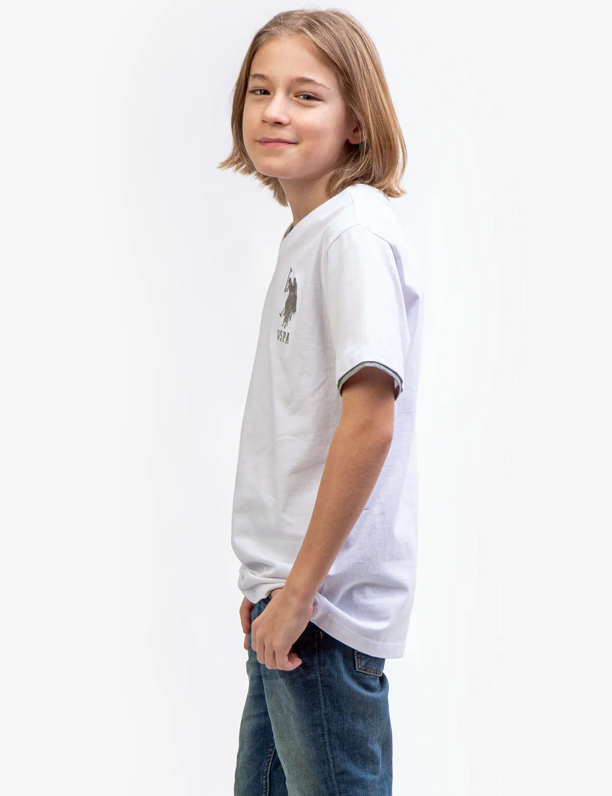 BOYS BASIC V-NECK T-SHIRT