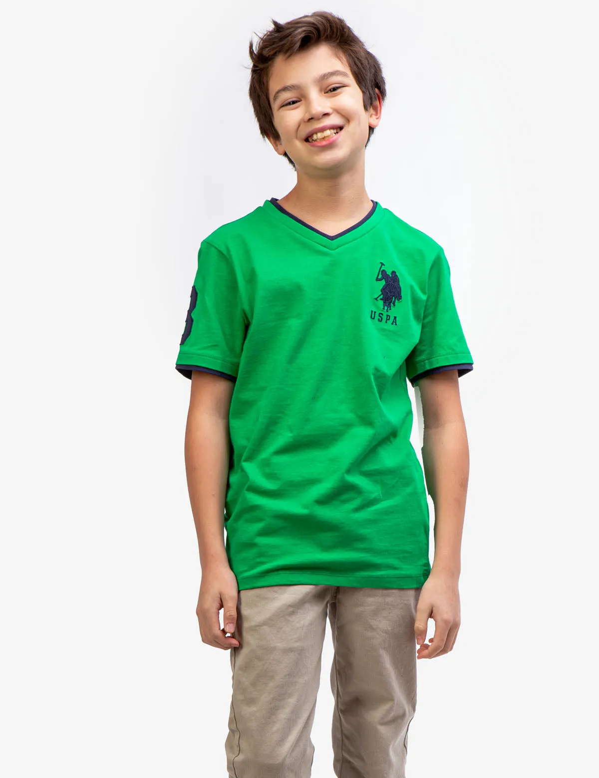 BOYS BASIC V-NECK T-SHIRT