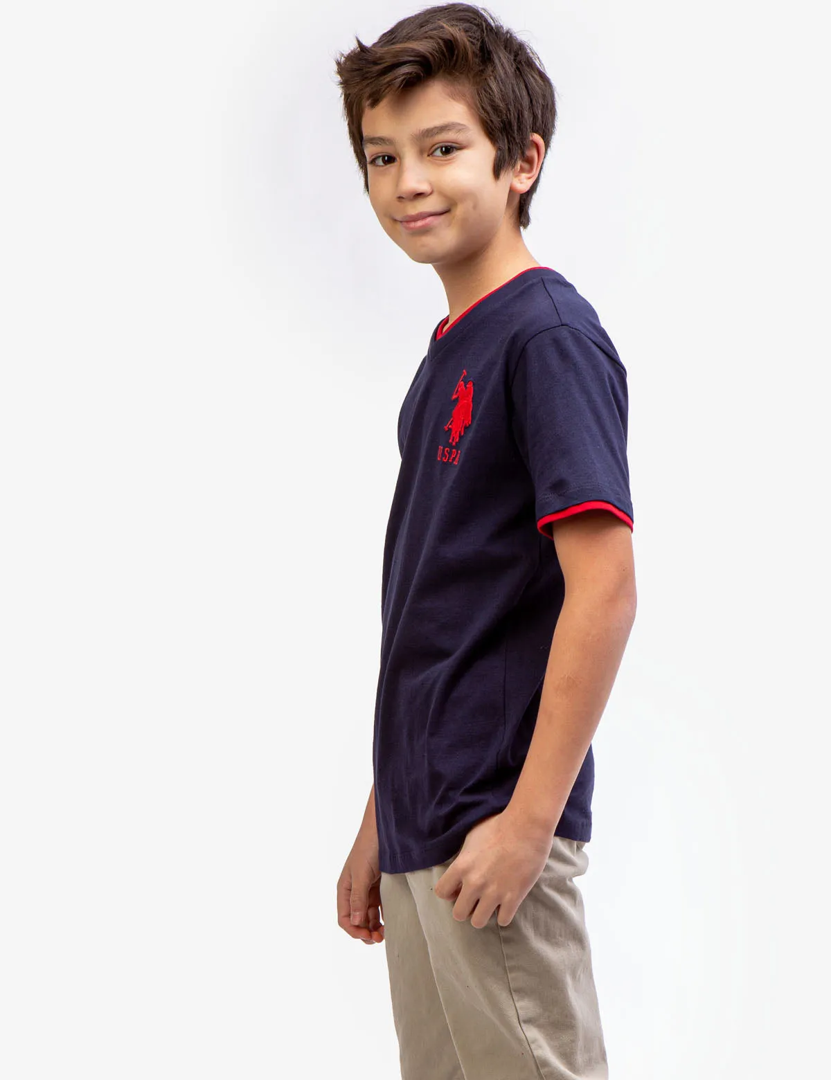 BOYS BASIC V-NECK T-SHIRT