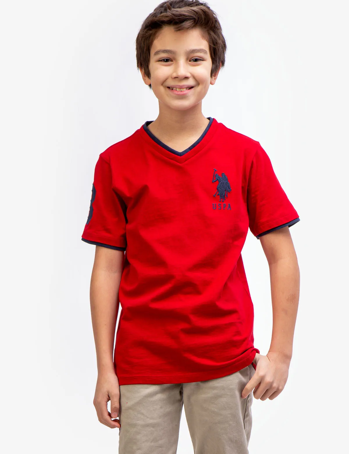 BOYS BASIC V-NECK T-SHIRT