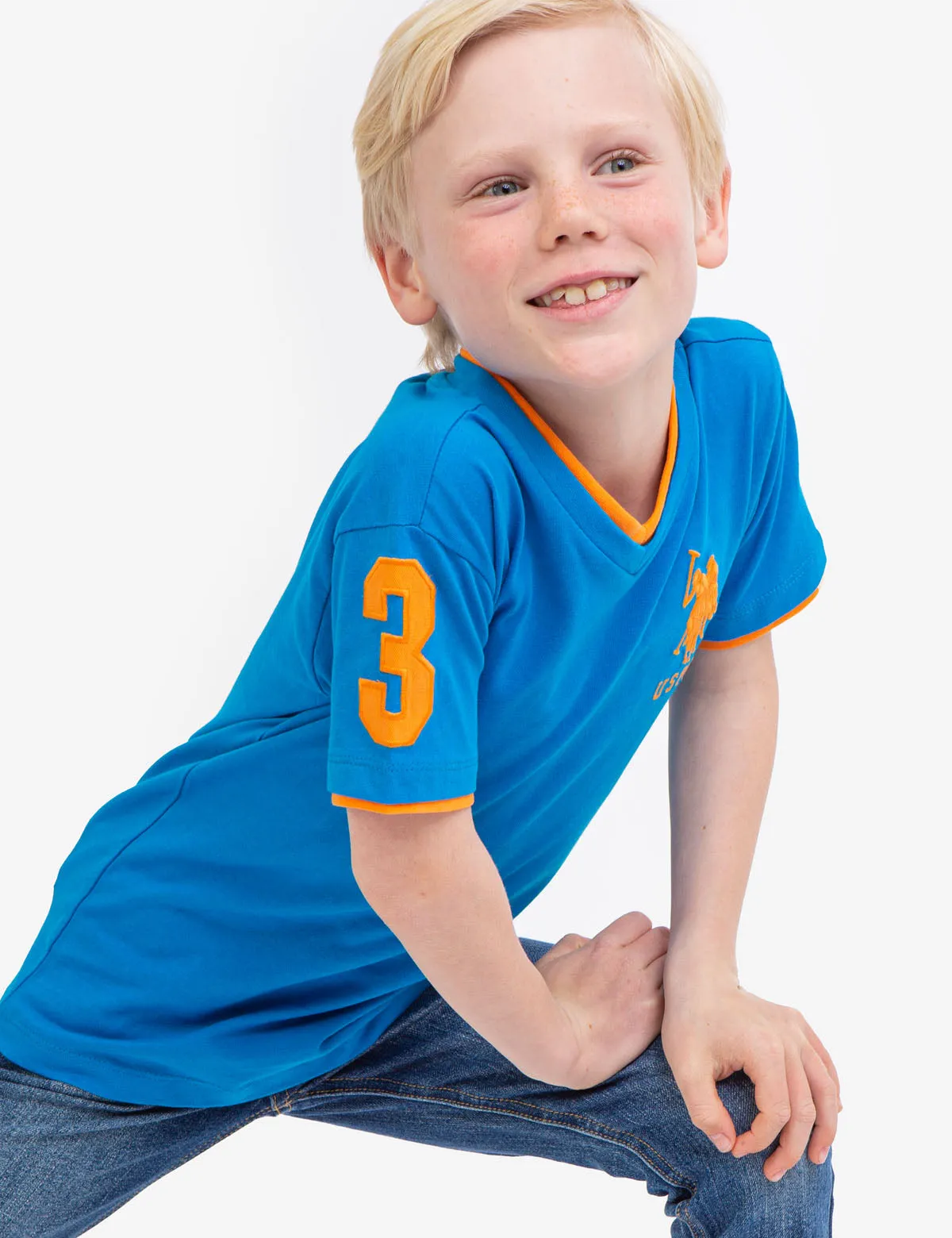 BOYS BASIC V-NECK T-SHIRT