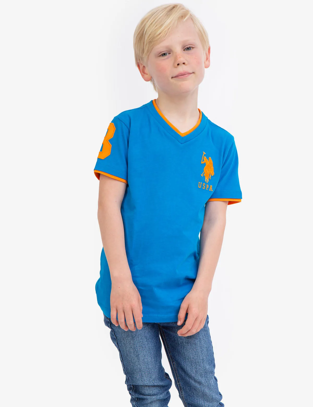 BOYS BASIC V-NECK T-SHIRT