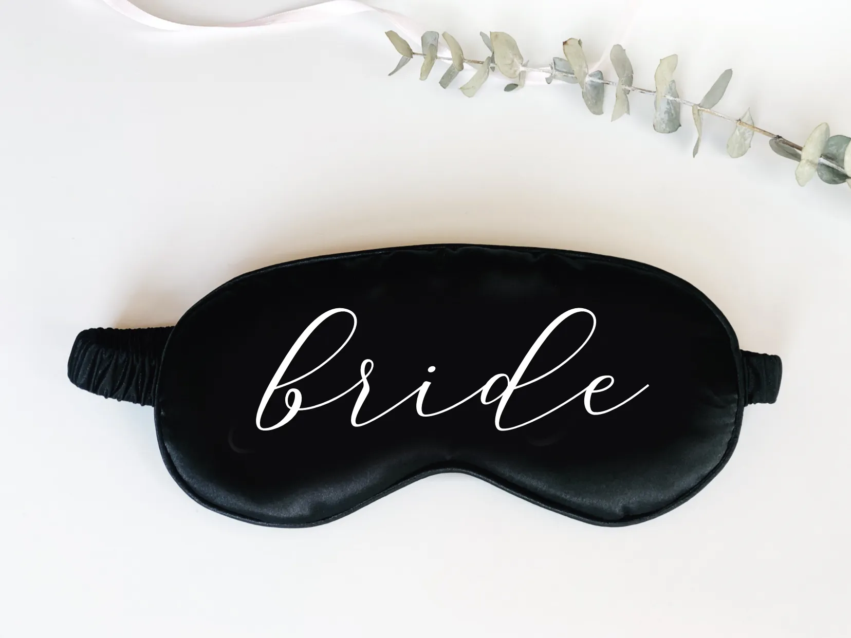 Bridesmaid Cursive Font Eye Mask