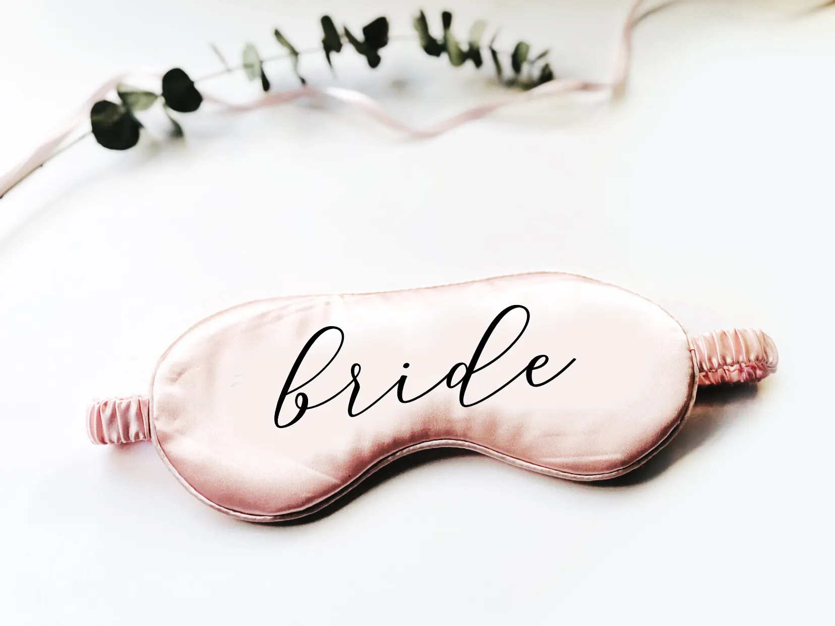 Bridesmaid Cursive Font Eye Mask