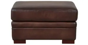 Brooks Leather Ottoman