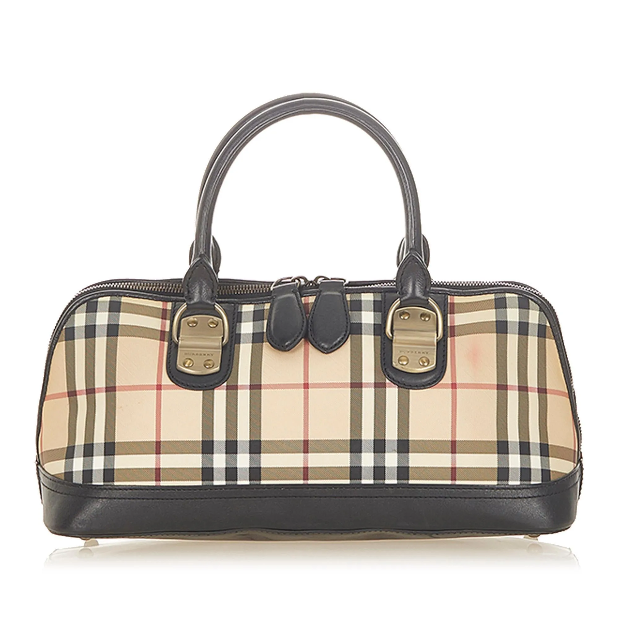 Burberry House Check Canvas Handbag (SHG-19389)