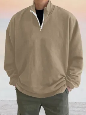 Casual Quarter Zip Sweatshirt