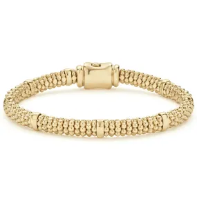 Caviar Gold 18K Gold Station Caviar Bracelet | 6mm