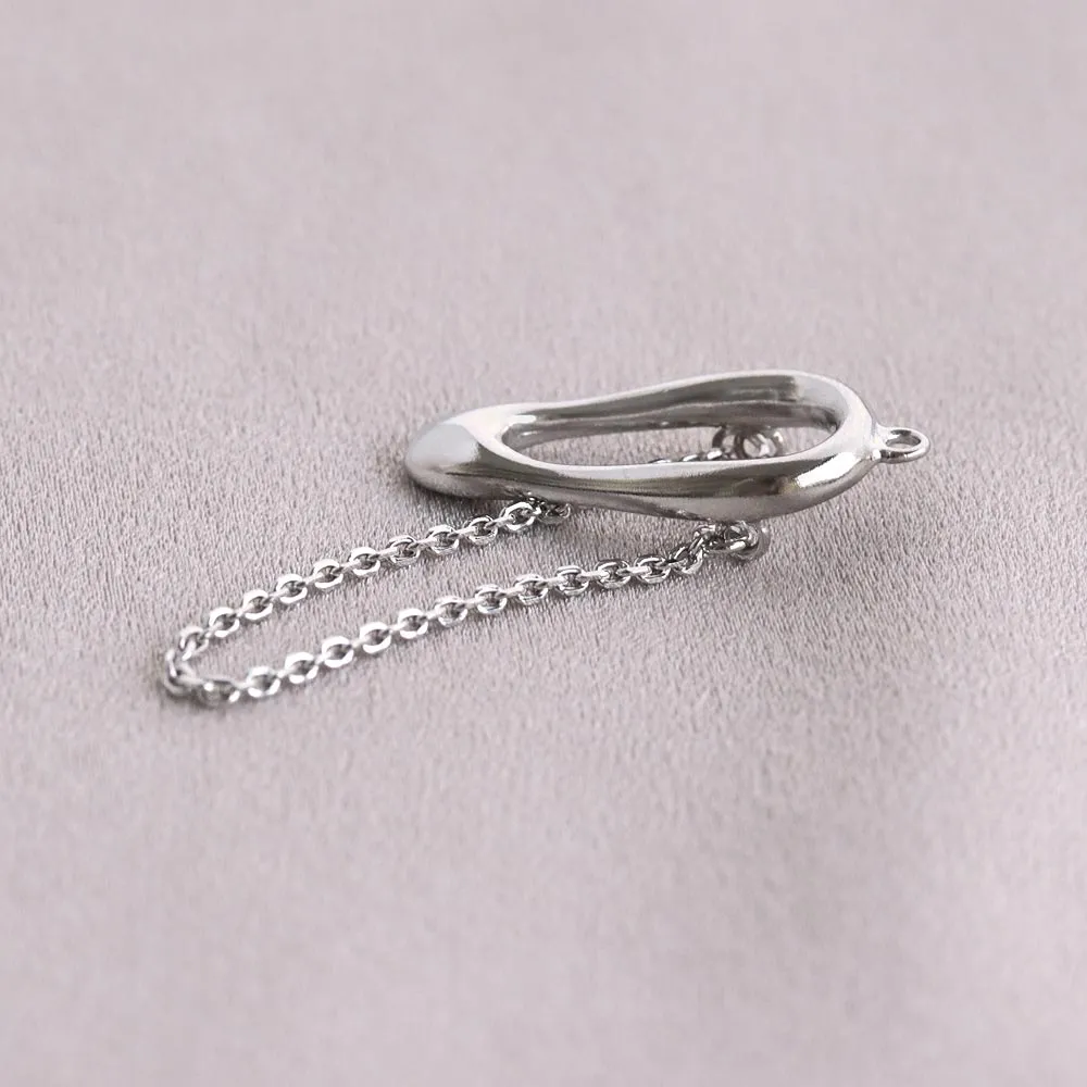 Chain Detail Curved Oval Extra Charm