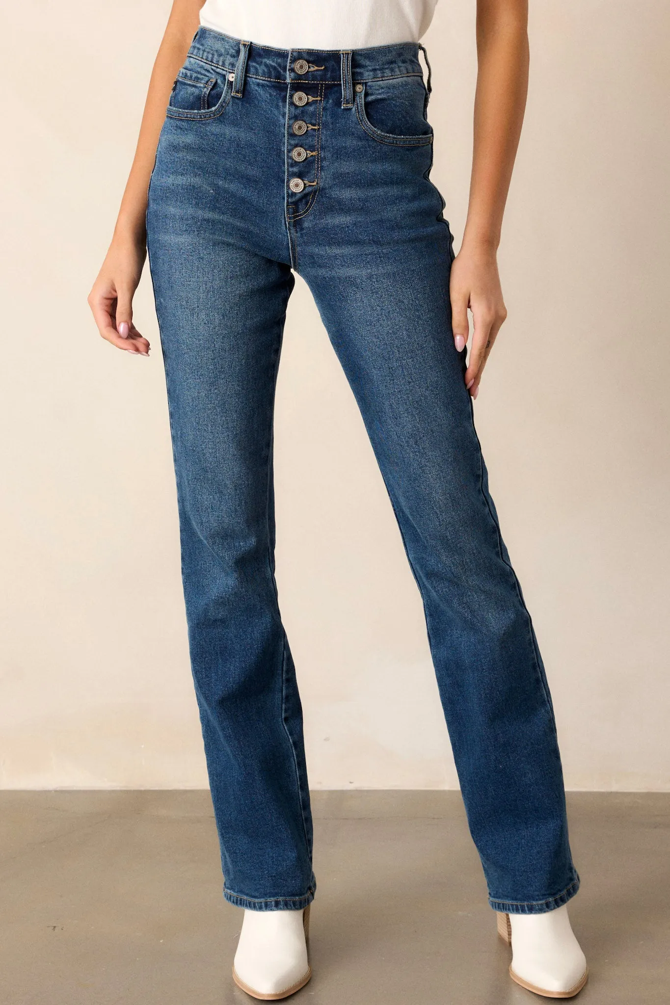 Charmed Life Dark Wash Straight Leg Jeans