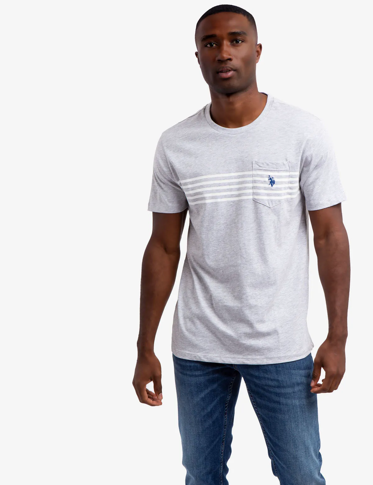 CHEST STRIPE POCKET JERSEY T-SHIRT