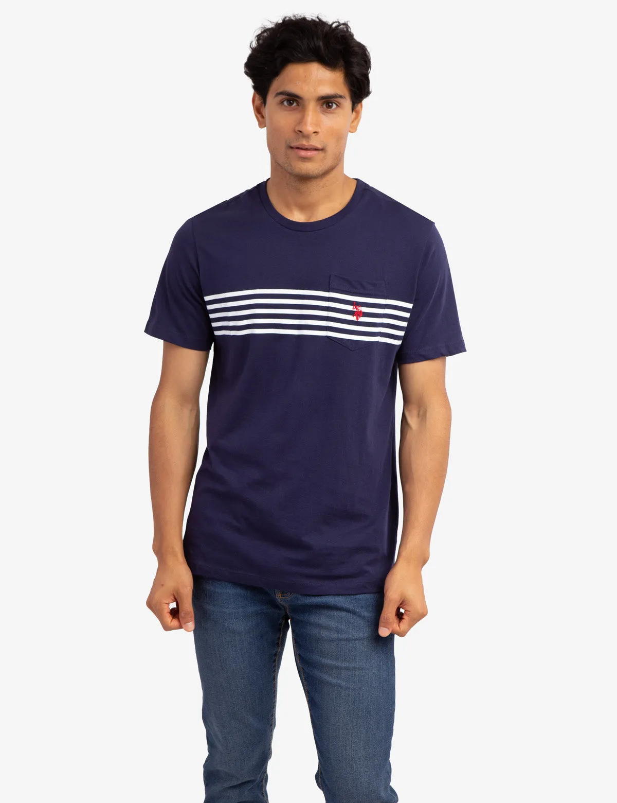 CHEST STRIPE POCKET JERSEY T-SHIRT