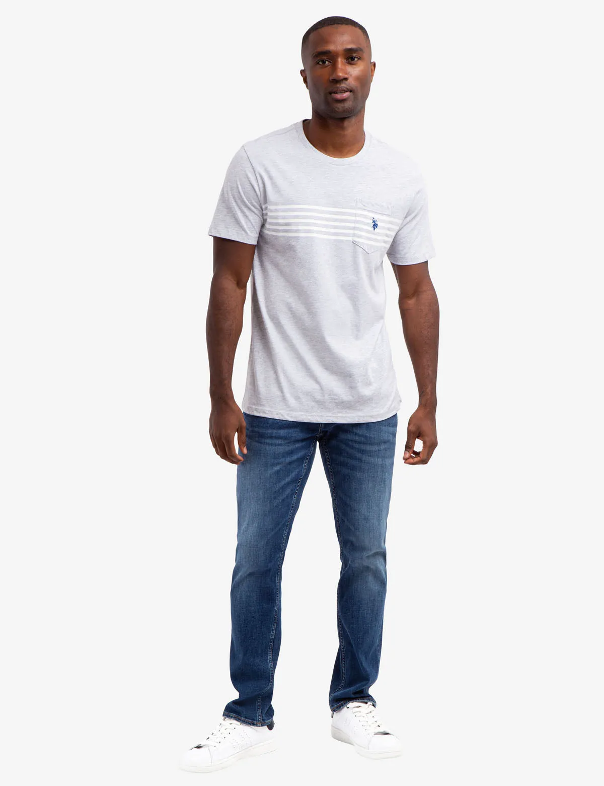 CHEST STRIPE POCKET JERSEY T-SHIRT