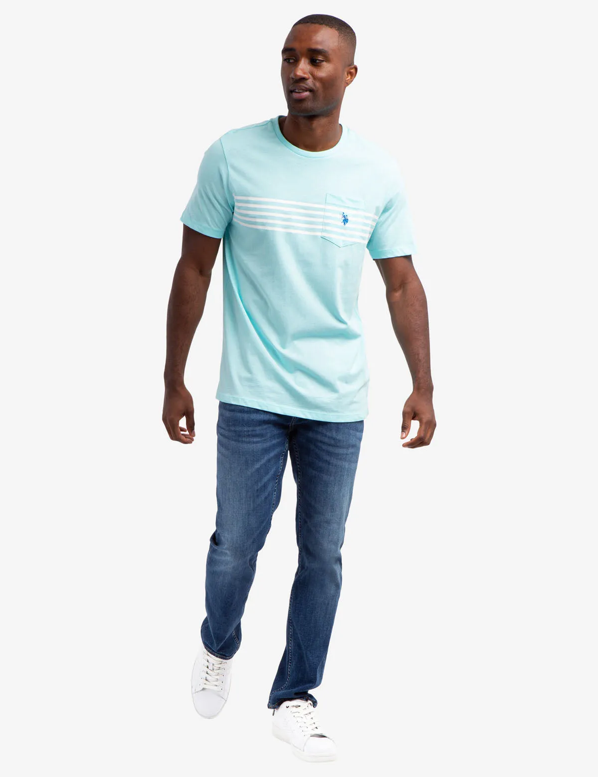 CHEST STRIPE POCKET JERSEY T-SHIRT