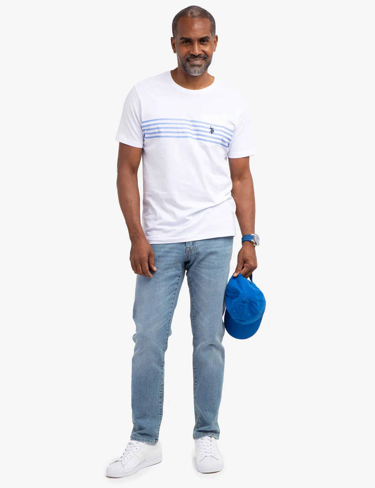 CHEST STRIPE POCKET JERSEY T-SHIRT