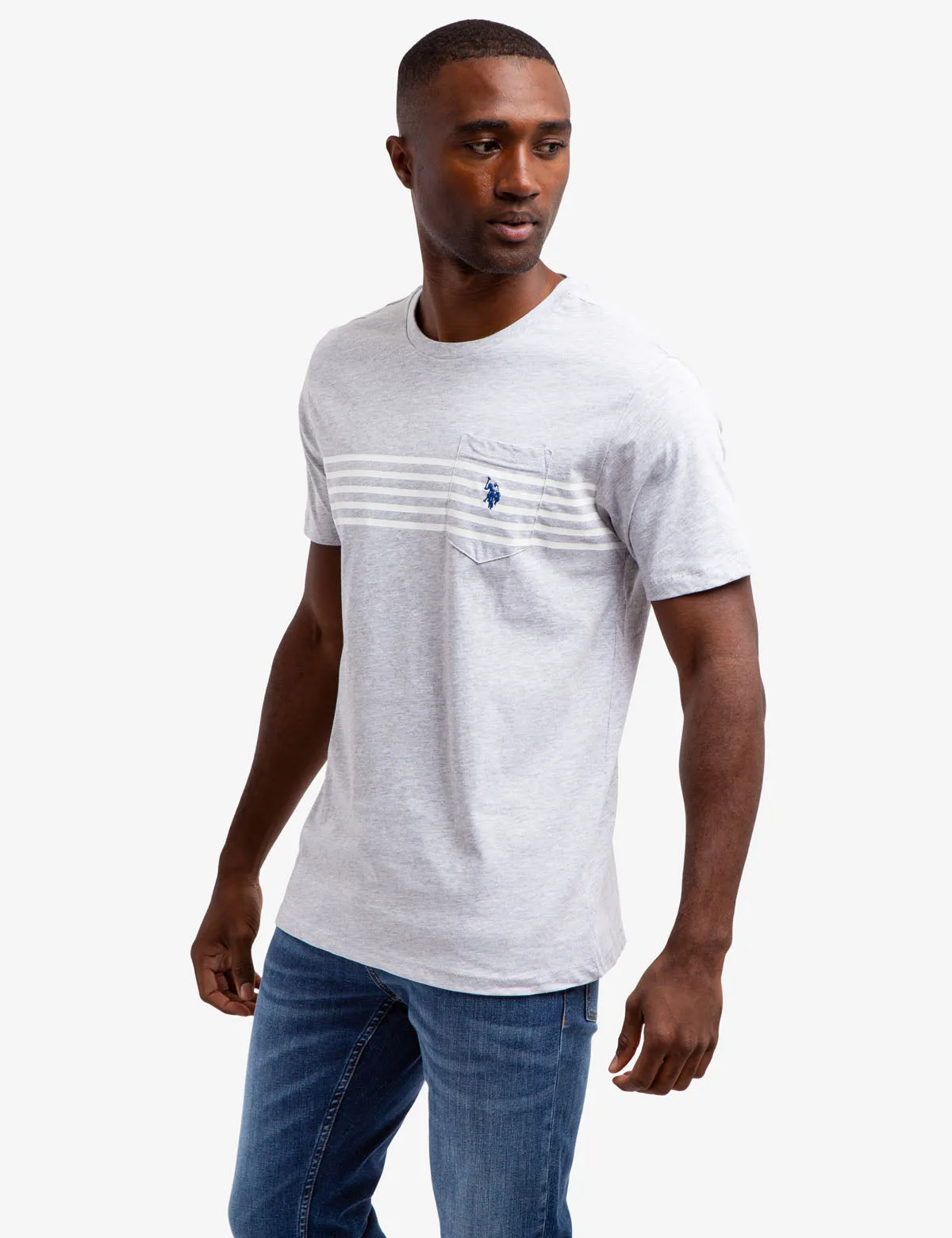 CHEST STRIPE POCKET JERSEY T-SHIRT