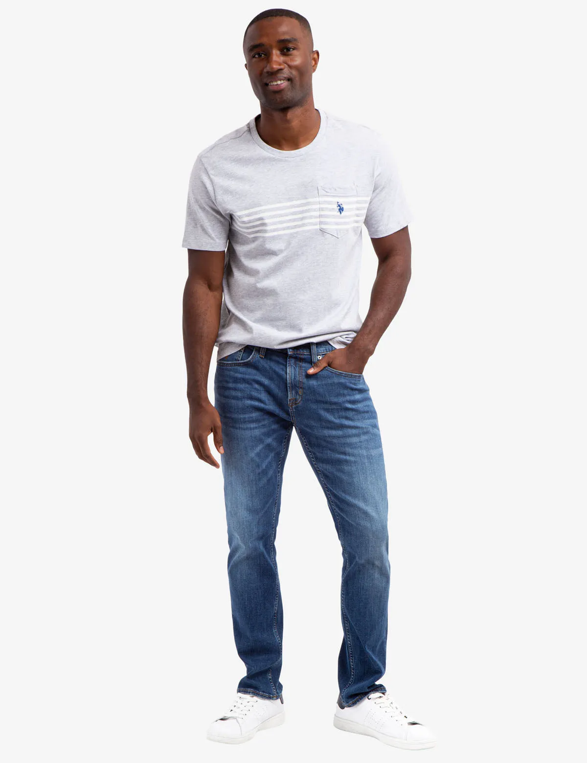 CHEST STRIPE POCKET JERSEY T-SHIRT