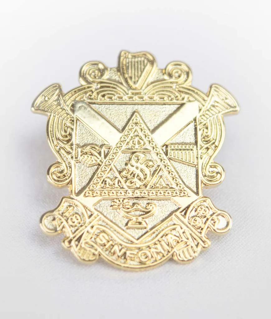 Coat of Arms Lapel Pin, Gold